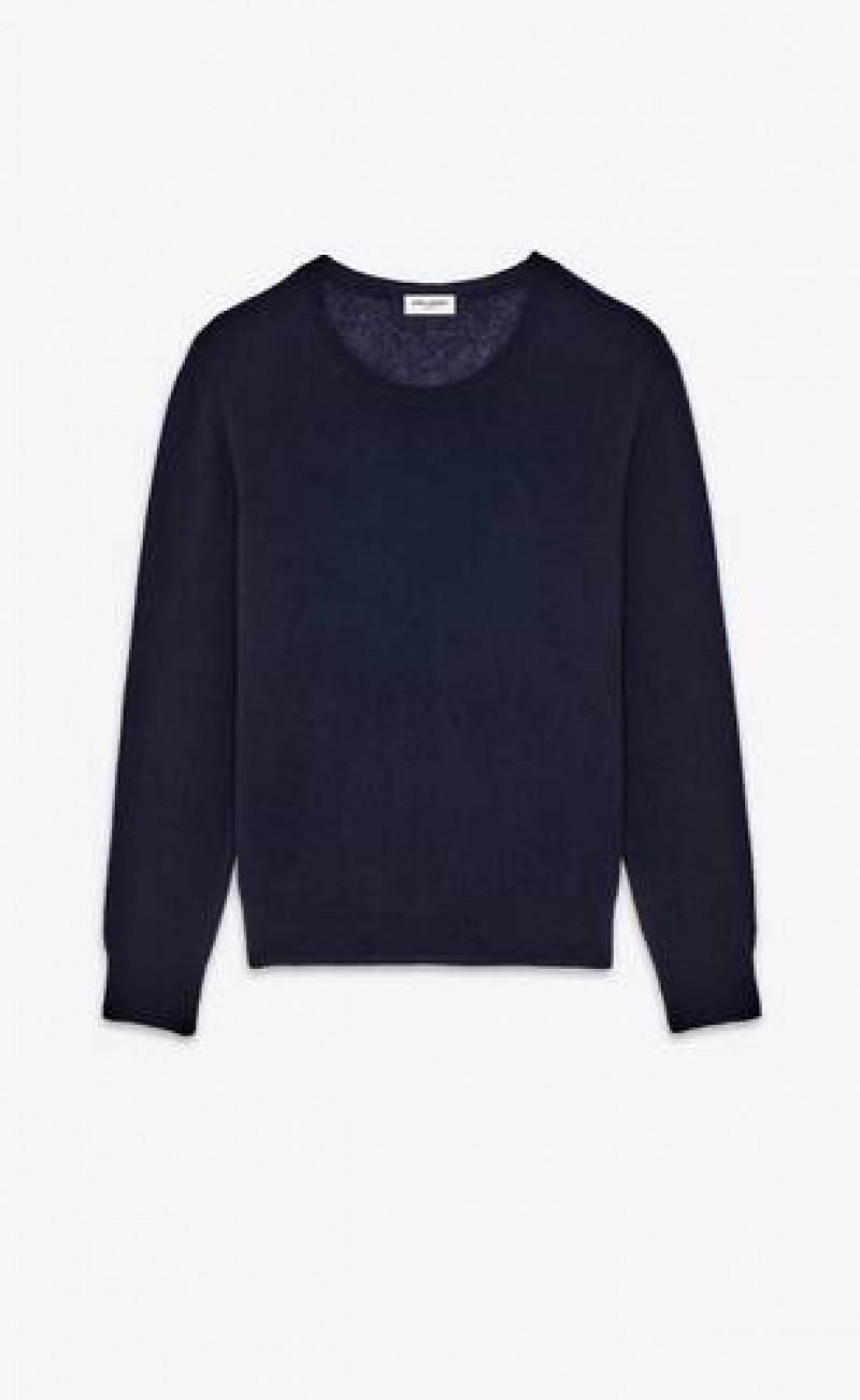 YSL Sweater In Cashmere And Silk Blue | Philippines_YSL53091