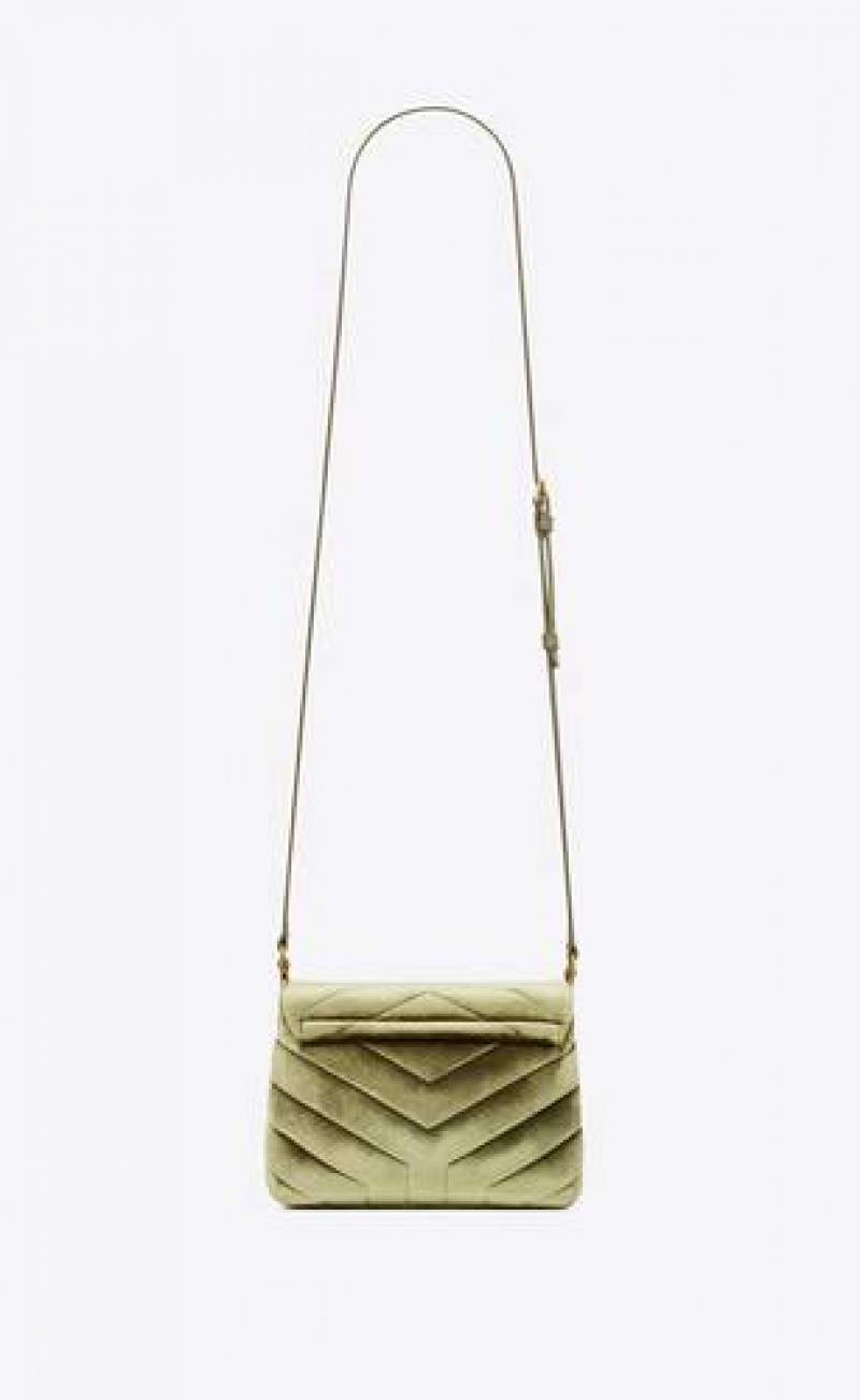 YSL Toy Loulou In Quilted Velvet Olive | Philippines_YSL66527