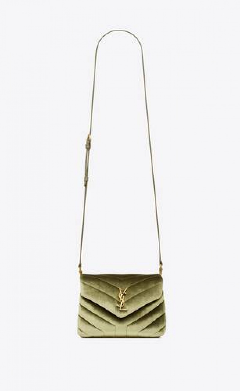 YSL Toy Loulou In Quilted Velvet Olive | Philippines_YSL66527