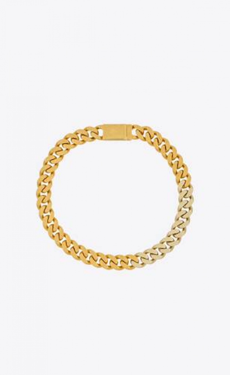 YSL Two-tone Chain Necklace In Metal Gold | Philippines_YSL96648