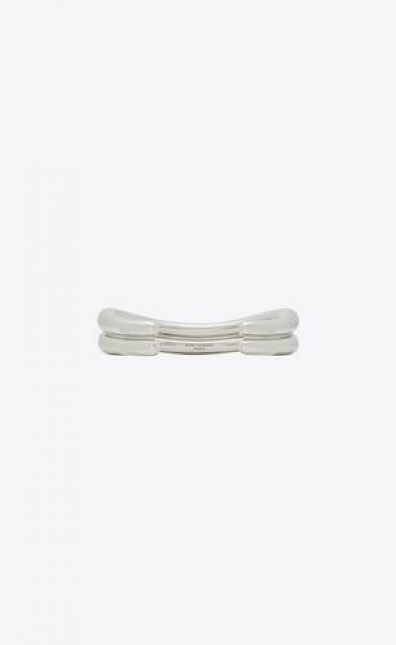 YSL Wavy Cuff In Metal Silver | Philippines_YSL59798