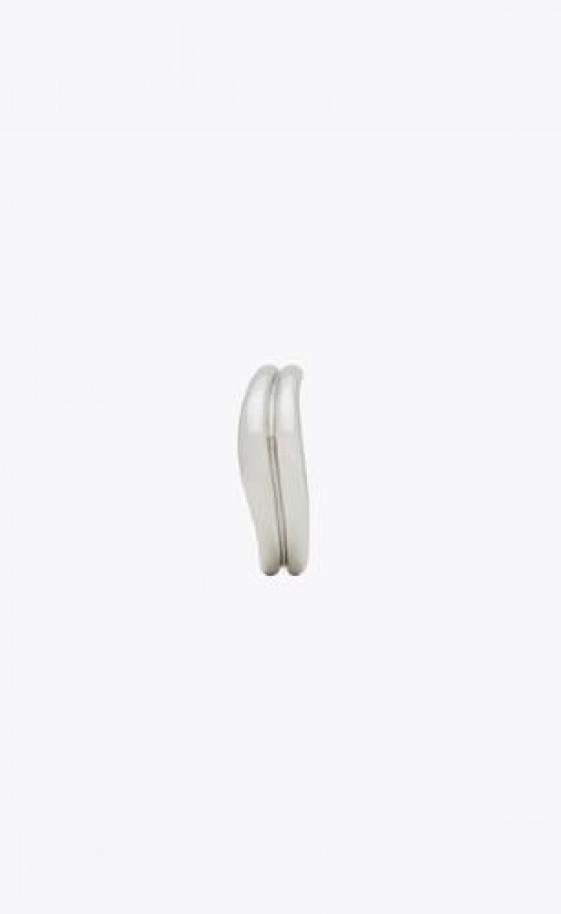 YSL Wavy Cuff In Metal Silver | Philippines_YSL59798