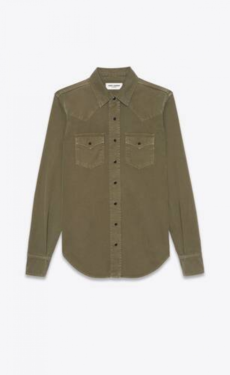 YSL Western Shirt Khaki | Philippines_YSL68271